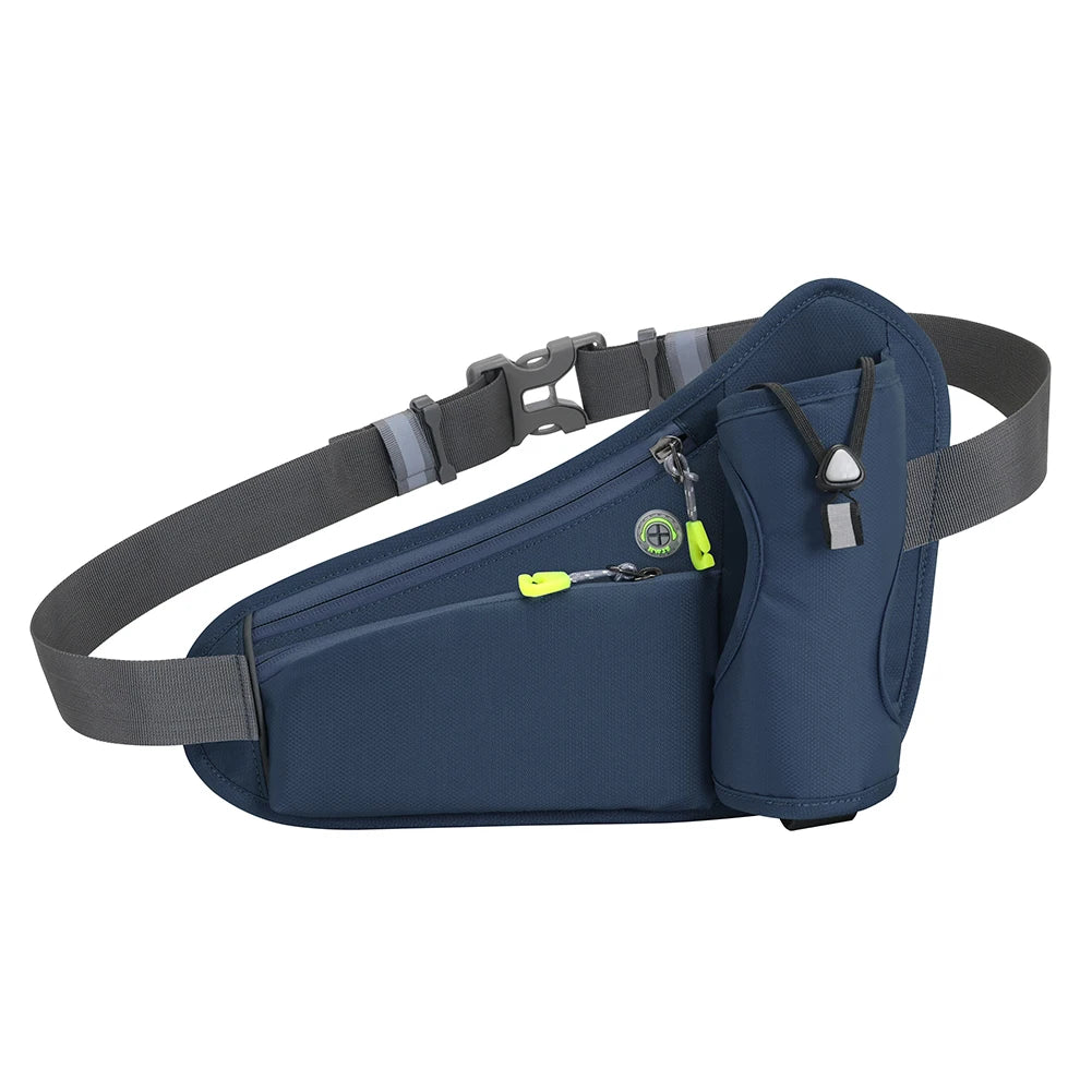 Running Waist Bag with Water Bottle Holder - Hydration Belt for Training and Cycling